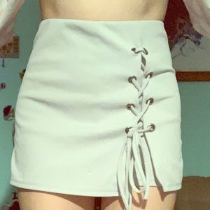 lace up mini skort